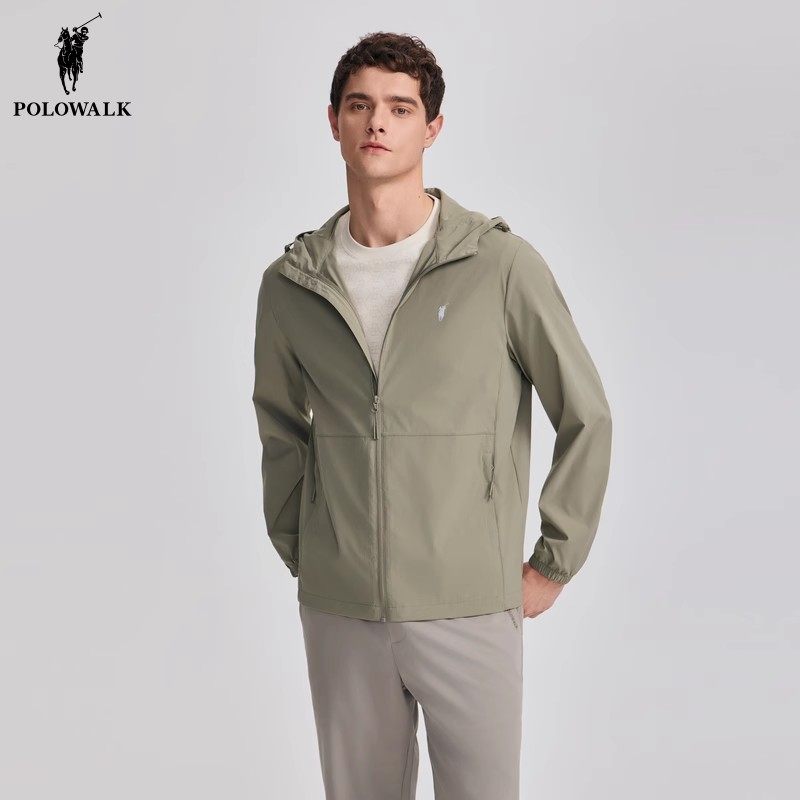 POLOWALK宽松休闲连帽夹克外套男