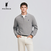 美式 POLOWALK男士 休闲百搭上衣 新款 保罗男装 翻领长袖 T恤2026春季