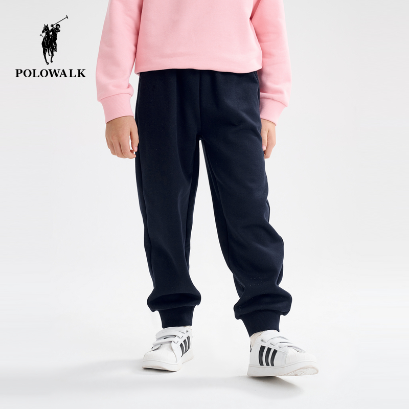 POLOWALK男女童美式运动束脚卫裤