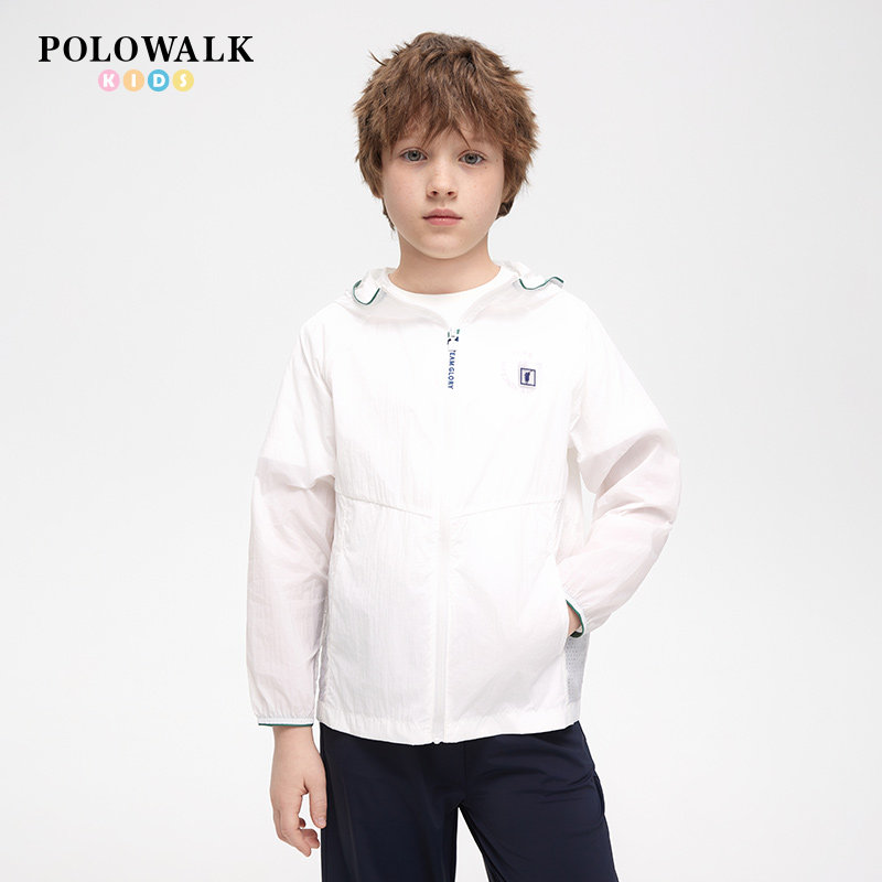 POLOWALK男童百搭连帽外套上衣图片