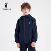 保罗儿童运动休闲防风连帽开衫 新款 上衣 男童外套秋季 POLOWALK童装