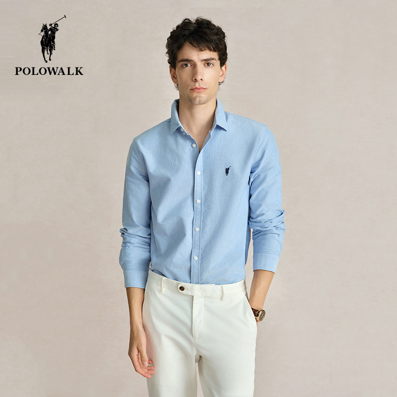 POLOWALK纯棉长袖衬衫