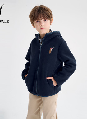 POLOWALK男童摇粒绒休闲夹克外套