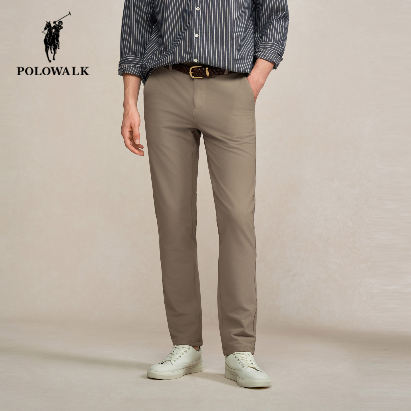 POLOWALK男士加绒休闲裤2025秋冬新款保罗男装纯色百搭直筒长裤子,男装,休闲裤,淘宝优惠券,粉丝福利购,淘宝优惠卷