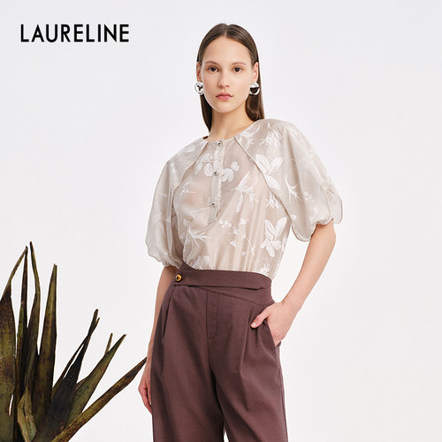 LAURELINE/洛瑞琳国风上衣年夏季新款优雅端庄温柔风衬衫女