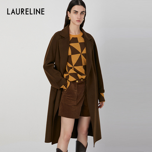 氛围感高级毛呢外套女 新款 LAURELINE 洛瑞琳羊毛大衣2023年冬季