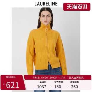 新款 2023冬季 显白减龄保暖上衣女 洛瑞琳绵羊毛100%毛衫 LAURELINE