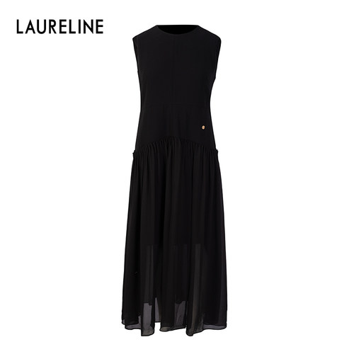 LAURELINE/洛瑞琳年秋季新款百搭简约连衣裙女日常气质长裙