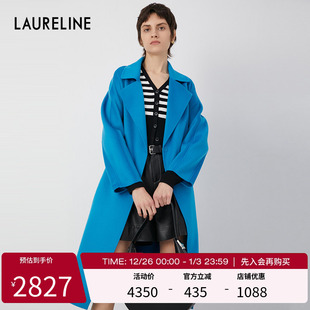 新款 大衣2023冬季 显白减龄时髦外套女 洛瑞琳绵羊毛长款 LAURELINE