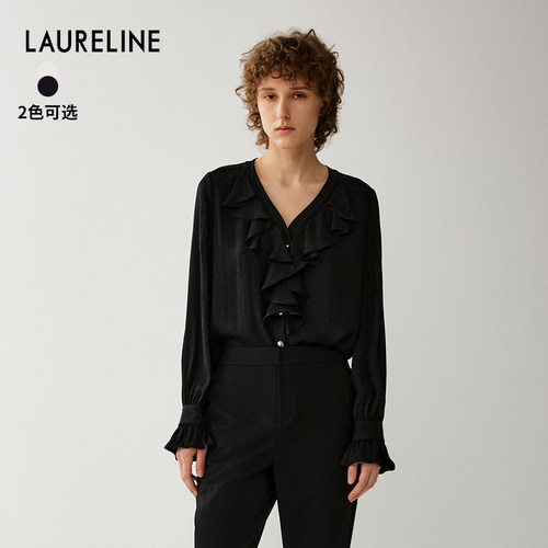 LAURELINE/洛瑞琳年夏季百搭简约衬衫女日常气质温柔上衣女