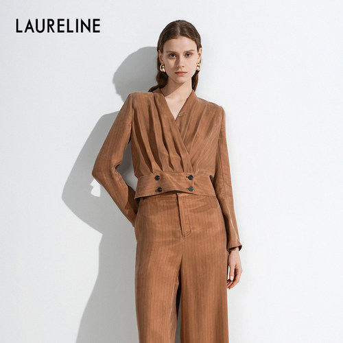 LAURELINE/洛瑞琳2025秋冬季新款时尚百搭显瘦女设计感小众上衣