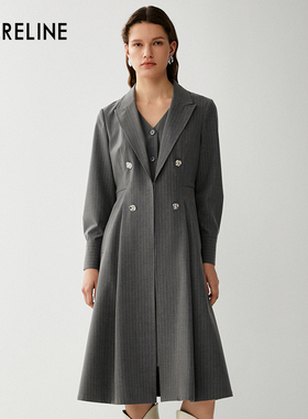 LAURELINE/洛瑞琳年秋季百搭简约日常通勤连衣裙女气质温柔