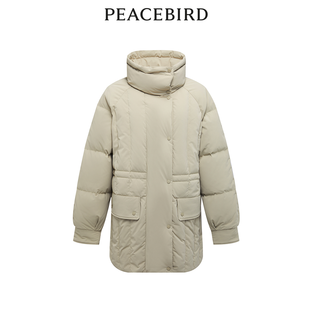 【商场同款】太平鸟女装2023年冬季一手长收腰羽绒服A1ACD4349