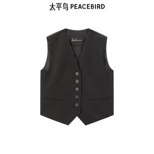 商场同款 西装 太平鸟女装 新款 马甲A1BGF241T 2026年夏季