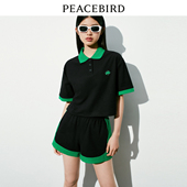 学院风休闲撞色针织套装 太平鸟女装 夏季 A3FBD2201