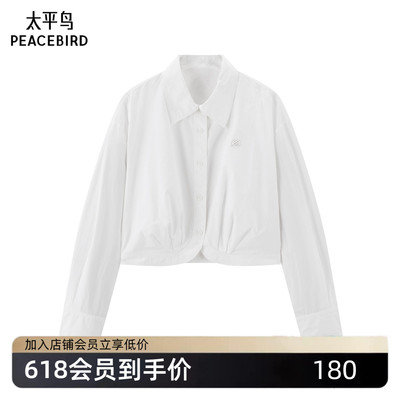 太平鸟女装夏季时尚气质简约通勤衬衫A3CAE2295