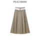 太平鸟女装 翻腰头半身长裙A1GFD2332 年秋季
