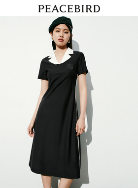 太平鸟女装夏季学院风修身套头针织连衣裙A1FAD2398
