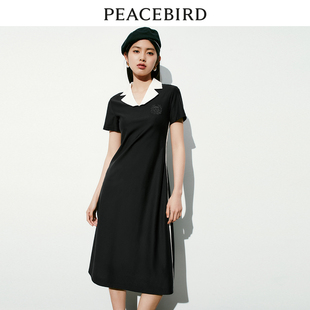 套头针织连衣裙A1FAD2398 学院风修身 太平鸟女装 夏季