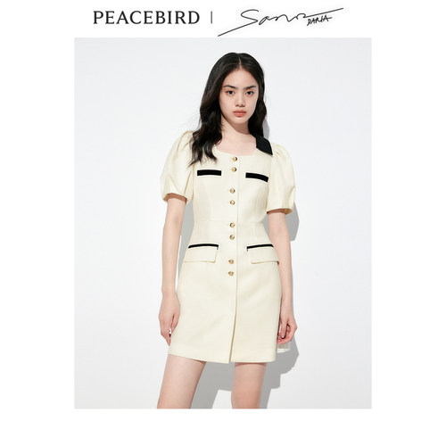 【气质小香风连衣裙】太平鸟女装多纽扣设计时尚初夏首选高级感