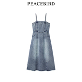 太平鸟女装 年春季 吊带牛仔连衣裙A3FAE1363