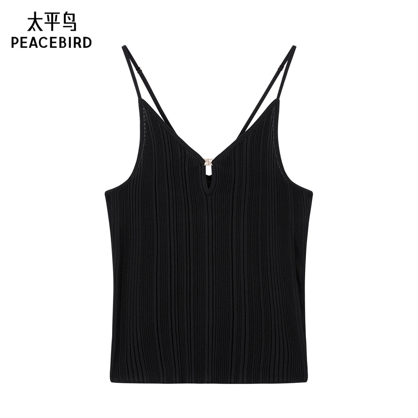 太平鸟女装夏季简约休闲露背微弹背心女A1EFE2173