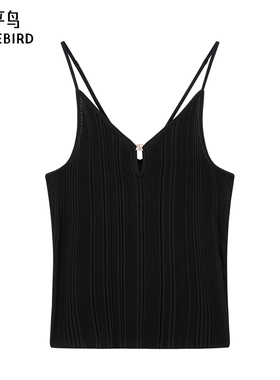 太平鸟女装夏季简约休闲露背微弹背心女A1EFE2173