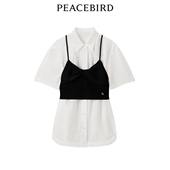 休闲两件套衬衫 太平鸟女装 宽松时尚 韩版 A1CCD2C01 夏季