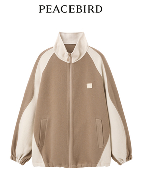 太平鸟女装大师甄毛系列品质时髦拼接大衣A3AAD4386