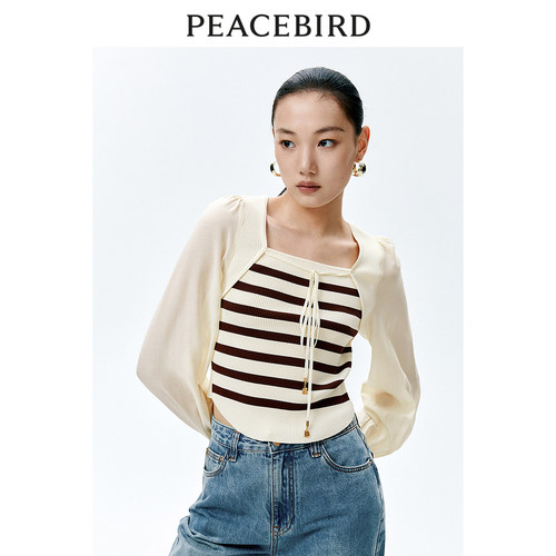 PEACEBIRD/太平鸟拼接上衣