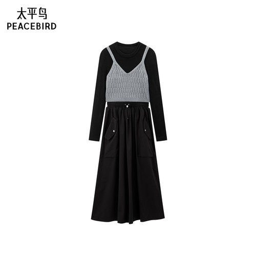 太平鸟女装冬季两件套连衣裙A3FAE426D