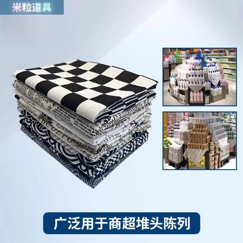 超市美陈水果货架陈列垫布