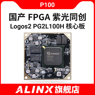 国产FPGA核心板 ALINX 紫光同创Logos2 PG2L100H 收发器 工业级
