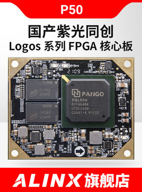 国产FPGA核心板 ALINX 紫光同创Logos PGL150 工业级 DDR3