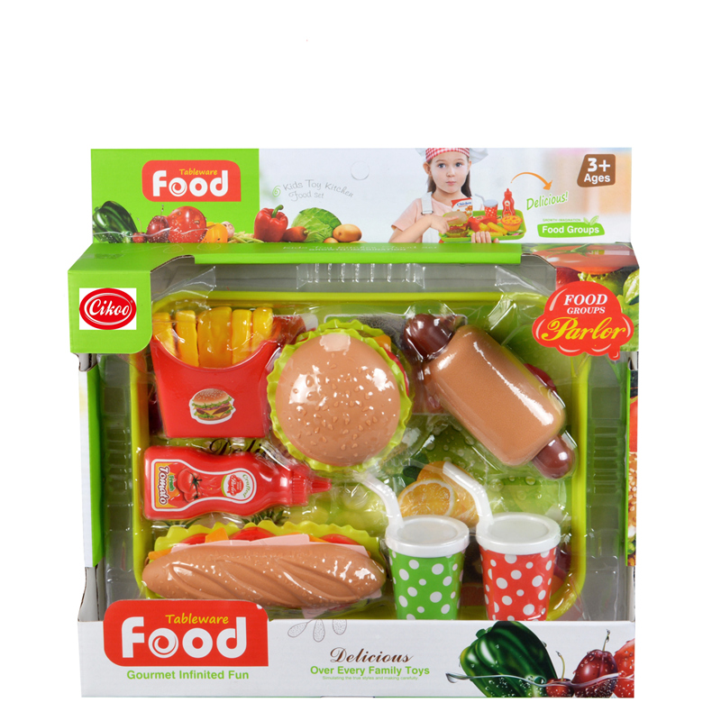 CIKOO过家家可拆装汉堡薯条套装