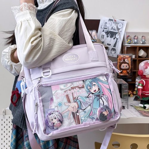 吧唧二次元痛包女学生手提双肩包