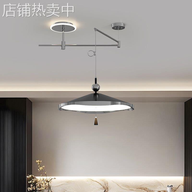 中古侘寂风餐厅吊灯复古高端创意新款飞碟餐桌灯个性艺术吧台灯具