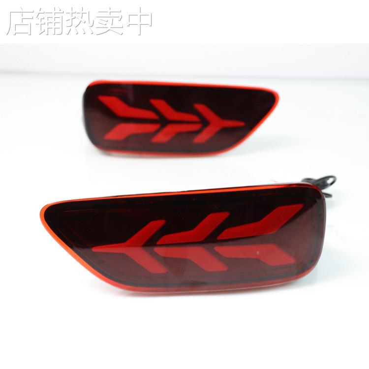适用13-19年途乐后杠尾灯改培训LED撒谎策划灯后雾灯防追尾警示灯