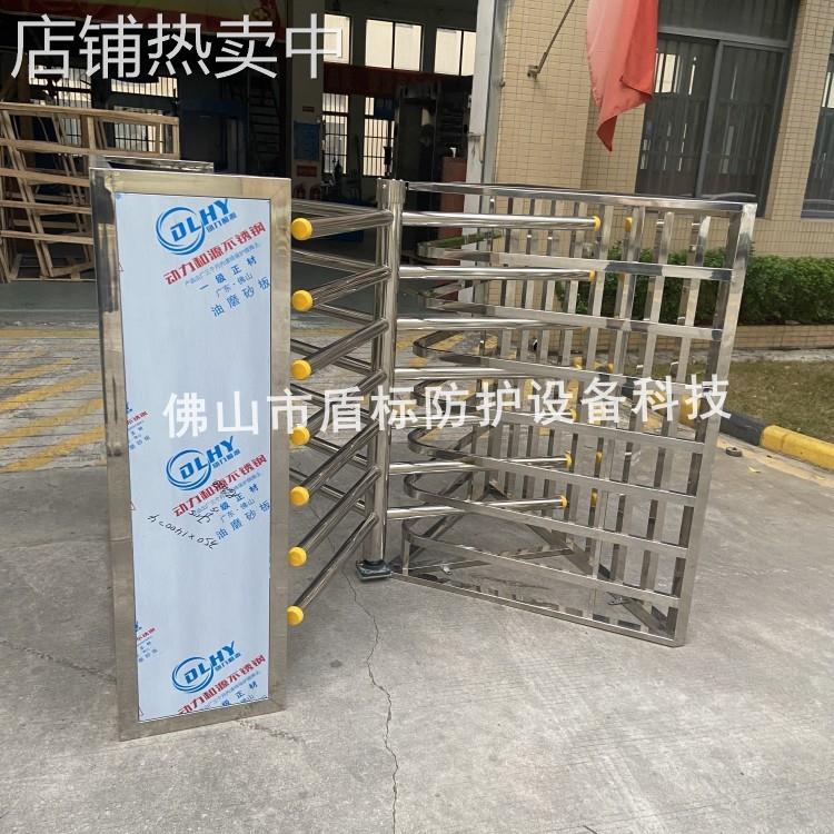 十字栅栏转门 手推式单向入口门闸 景区出口半高转闸不锈钢旋转门