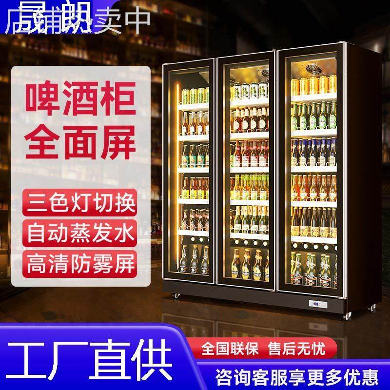 商用风冷饮料啤酒柜冷藏展示柜网红酒吧立式大容量酒水冷藏展示柜