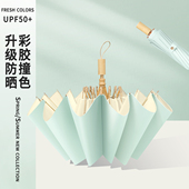 高颜值遮太阳伞防晒防紫外线晴雨伞女晴雨两用折叠抗风暴双人大伞