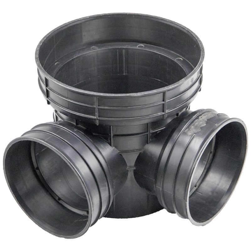 90度弯头井污水流槽HDPE双壁波纹管国标带胶R圈pe检查井座武汉