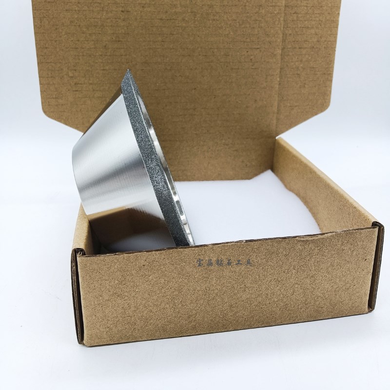 45度斜边碗型砂轮合金刀具开槽z金刚石磨刀机电镀砂轮钨钢钻石砂