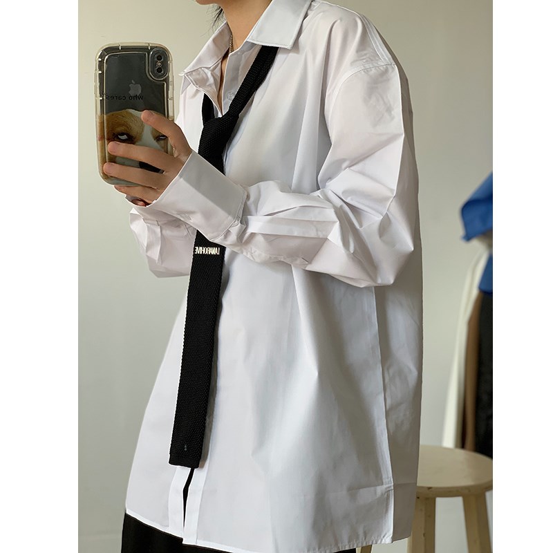 林弯弯设计感衬衫领t带学院风懒人免打金属标衬衣领结