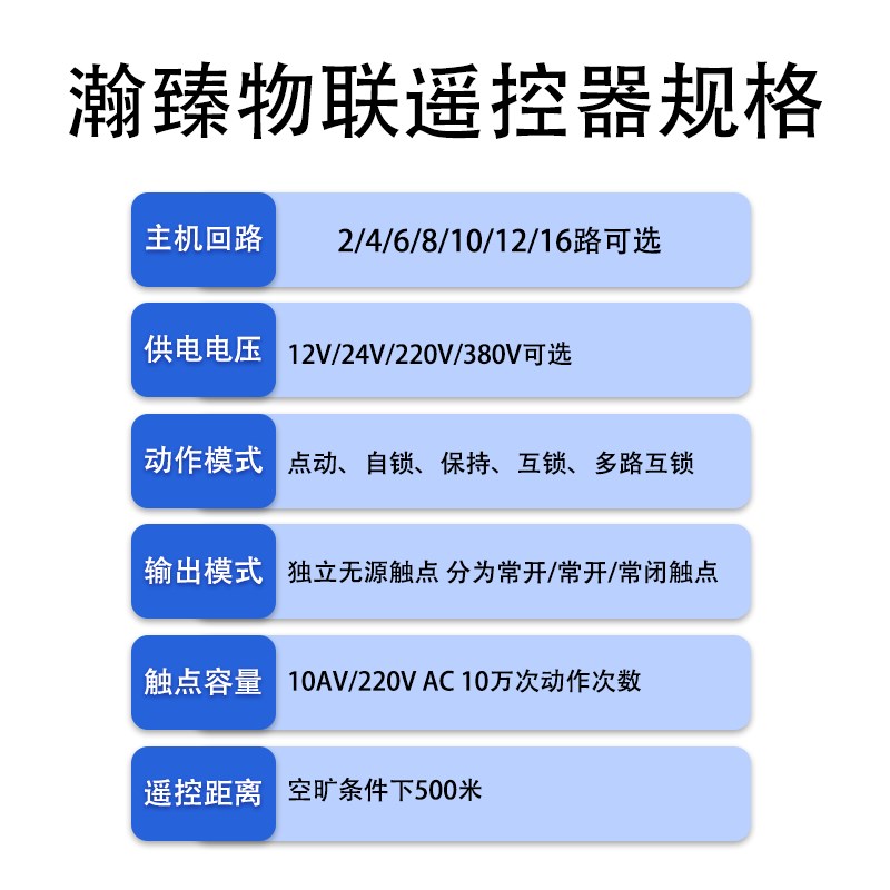 多路远程无线遥控开关p水泵电机信号双向反馈220380大功率控制器