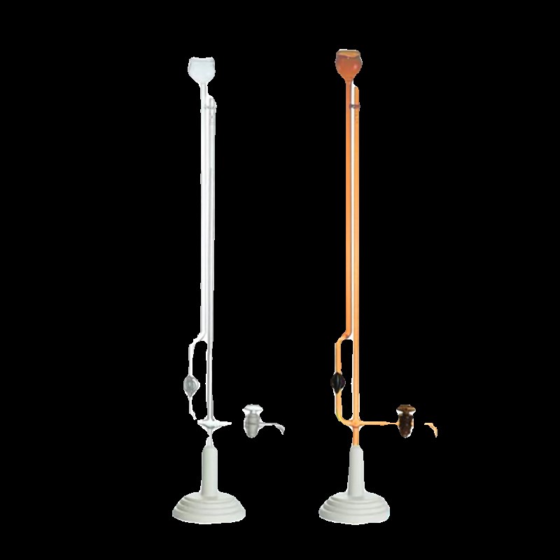 座式微量滴定管透明白棕色玻璃四y氟活塞l酸式碱式酸碱通用1/2/5m