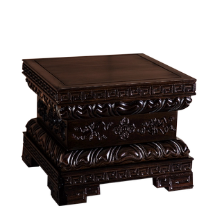 红木佛像底座实木制加高供奉观音财神关公摆件架莲花座台家用供佛