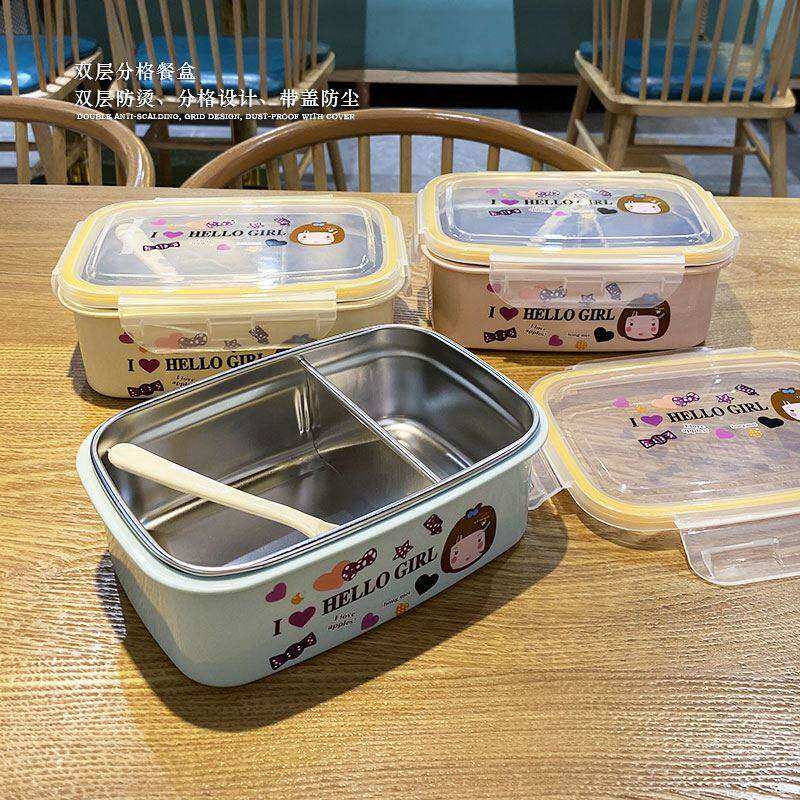 一年级儿童餐盒小学生午餐饭盒学生专用女生食堂打饭日式便当盒女