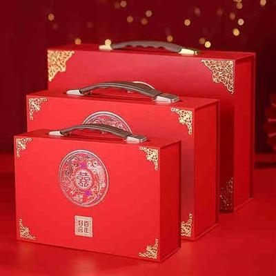 彩礼钱盒子结婚订婚装30万礼金的手提箱子提亲女方陪嫁婚礼专用