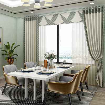伊莎莱软装新款流行窗帘现代简约 轻奢隔热隔音成品客厅 卧室窗o